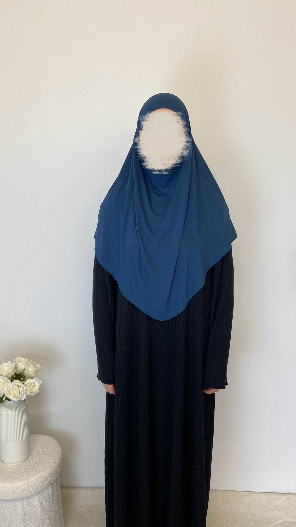 Jersey Mini Khimar - Petrol Blue