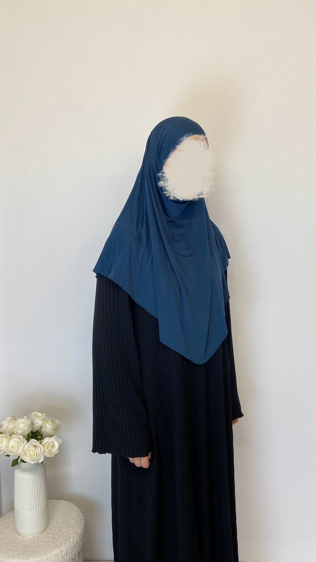 Jersey Mini Khimar - Petrol Blue