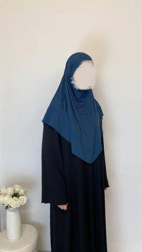 Jersey Mini Khimar - Petrol Blue