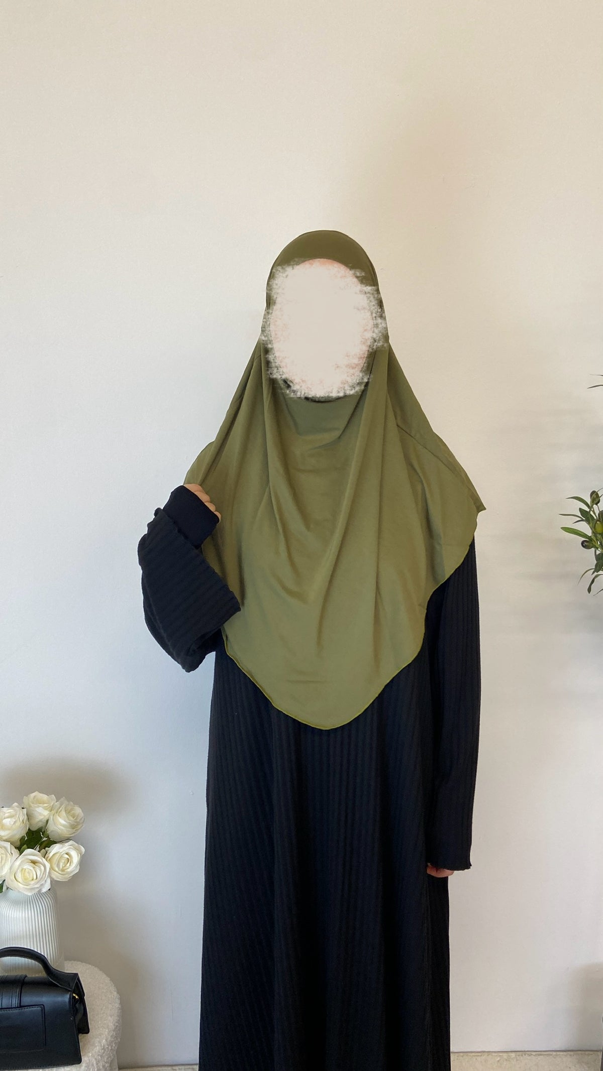 Jersey Mini Khimar - Pistazie