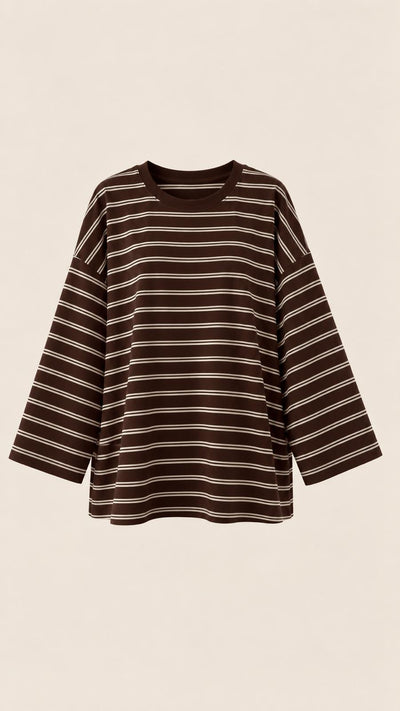 Oversize Longsleeve mit Streifen