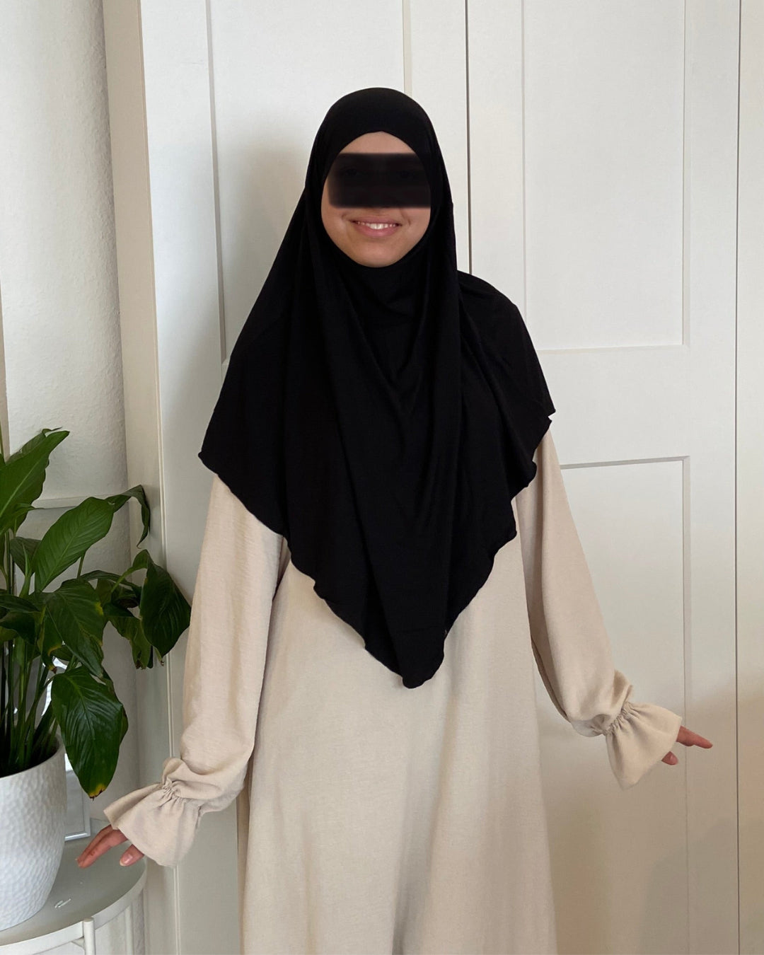 Mini Khimar - Schwarz