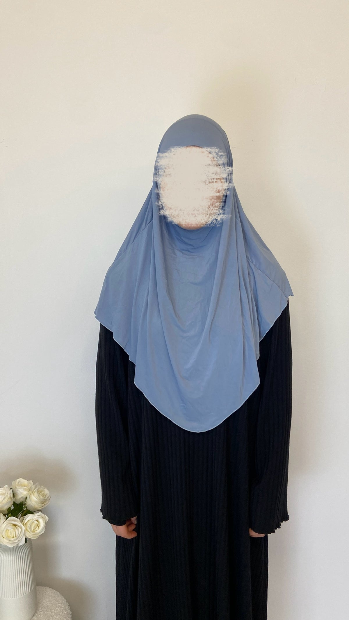 Jersey Mini Khimar - Silver Blue