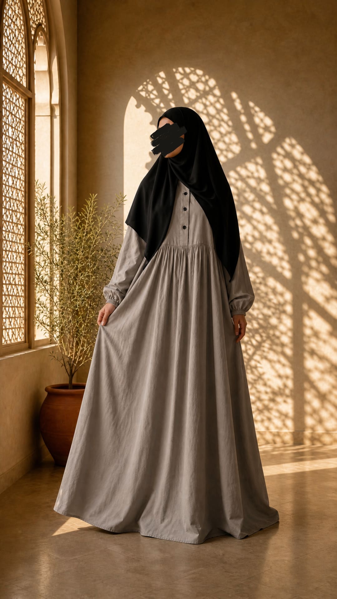 Abaya Vlora mit Druckknöpfen