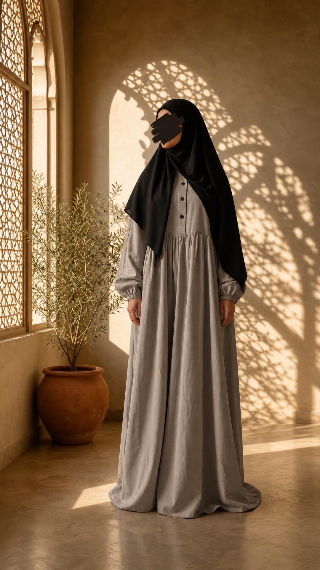 Abaya Vlora mit Druckknöpfen