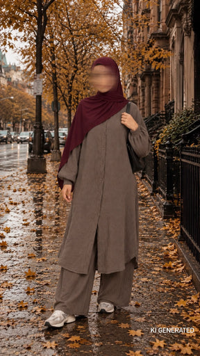 Langes Tunika Musselin Set aus Baumwolle von Amara Butiq – Ansicht 4