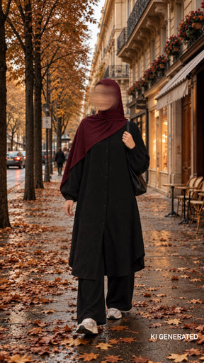 Langes Tunika Musselin Set aus Baumwolle von Amara Butiq – Ansicht 6