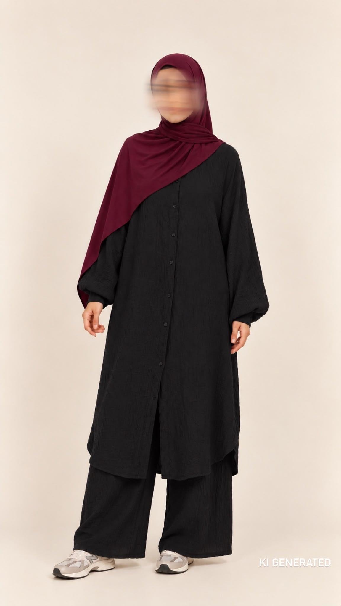 Langes Tunika Musselin Set aus Baumwolle von Amara Butiq