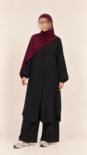 Langes Tunika Musselin Set aus Baumwolle von Amara Butiq