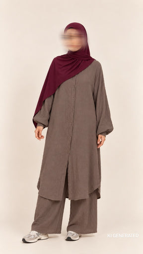 Langes Tunika Musselin Set aus Baumwolle von Amara Butiq – Ansicht 3