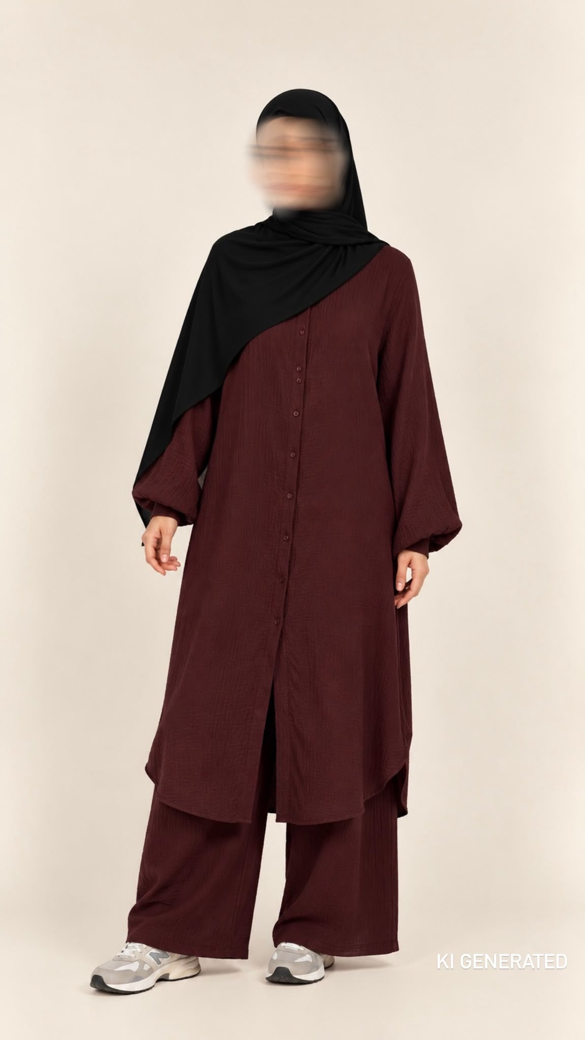 Langes Tunika Musselin Set aus Baumwolle von Amara Butiq – Ansicht 2