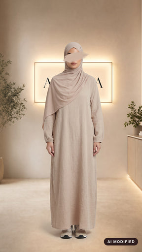 Sportliche Musselin Abaya Melike